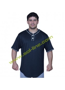 Black Micro Fiber Jerseys With White Piping